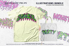 Grunge horror lettering death zombie monster clown party Product Image 2
