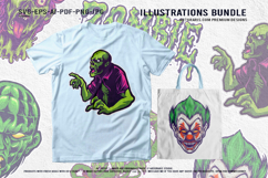 Scary clown zombie horror plant creepy undead monster Mascot Product Image 2