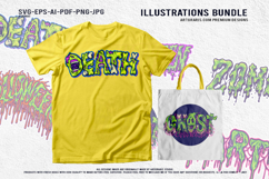 Horror slime lettering death halloween ghost party typograph Product Image 3