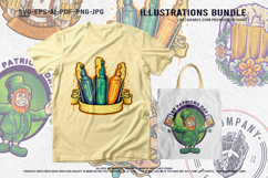 Irish Holiday Beer Celebration With Leprechaun Vector Mascot Product Image 2