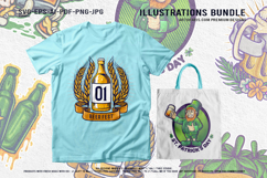 St Patrick’s Day Craft Beer Bottle Celebration Vector Bundle Product Image 2