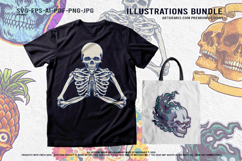 Day of the Dead with Creepy Skull Fusion Vector Artwork Product Image 2