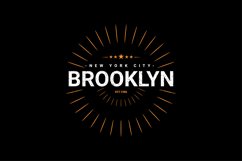 Brooklyn writing design, suitable for screen printing Product Image 1