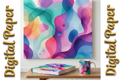 Flowing Watercolor Abstract Digital Paper Bundle Product Image 12