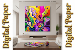 Abstract Fluid Ink Watercolor Digital Paper Product Image 14