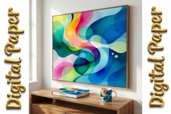 Flowing Watercolor Abstract Digital Paper Bundle Product Image 14