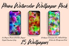 Phone Watercolor Wallpaper Pack.15 Phone Backgrounds Set Product Image 4