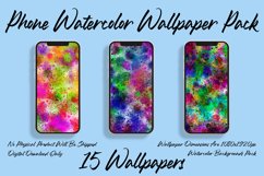 Phone Watercolor Wallpaper Pack.15 Phone Backgrounds Set Product Image 5