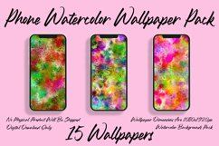 Phone Watercolor Wallpaper Pack.15 Phone Backgrounds Set Product Image 3