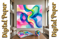 Flowing Watercolor Abstract Digital Paper Bundle Product Image 9