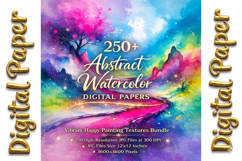 250 Abstract Watercolor Digital Papers Product Image 2