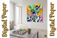 Abstract Fluid Ink Watercolor Digital Paper Product Image 6