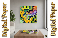 Abstract Fluid Ink Watercolor Digital Paper Product Image 7