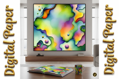 Abstract Fluid Ink Watercolor Digital Paper Product Image 8