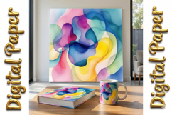 Flowing Watercolor Abstract Digital Paper Bundle Product Image 10