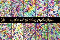 Abstract 3D Glossy Digital Papers 1 Product Image 1