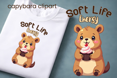 Cute Capybara Animal Clipart | Animal sublimation Product Image 1
