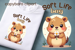 Cute Capybara Animal Clipart | Animal sublimation Product Image 1