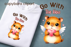 Cute Capybara Animal Clipart | Animal sublimation Product Image 1