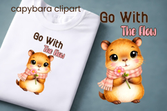 Cute Capybara Animal Clipart | Animal sublimation Product Image 1
