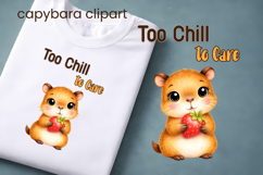 Cute Capybara Animal Clipart | Animal sublimation Product Image 1
