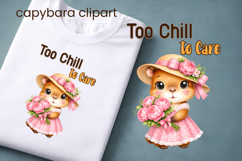 Cute Capybara Animal Clipart | Animal sublimation Product Image 1