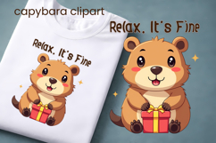 Cute Capybara Animal Clipart | Animal sublimation Product Image 1