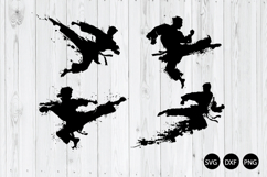 Karate Fighter Striking Ink Painting SVG, Karate SVG Product Image 1