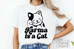 Karma Is A Cat SVG - Cat Mama SVG - Cat Quote - Karma PNG Product Image 3