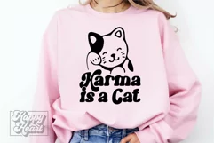 Karma Is A Cat SVG - Cat Mama SVG - Cat Quote - Karma PNG Product Image 4