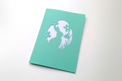 Card Rabbit with Flowers Cutting file SVG DXF Product Image 3