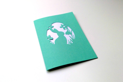 Card Rabbit with Flowers Cutting file SVG DXF Product Image 1