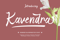 Kavendra - Handwritten Font Product Image 1