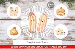 Autumn Kawaii Treats Wind Spinner Product Image 1