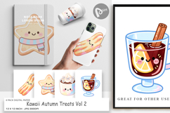 Autumn Kawaii Treats Digital Paper Product Image 1