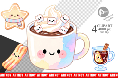 Autumn Kawaii Treats Clipart Product Image 1