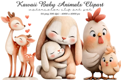 Kawaii Baby Animals Clipart Product Image 1