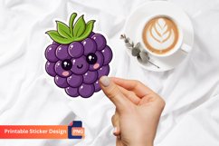 Kawaii Blackberry Sticker, Kawaii Fruit Art, Berry Sticker Product Image 1