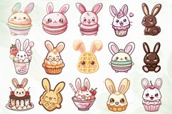 Kawaii Bunny Sublimation Clipart Product Image 4