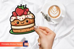 Kawaii Cake Sticker, Sweet Kawaii Sticker, Cake Sticker Product Image 1