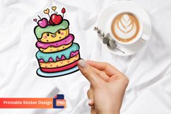 Kawaii Cake Sticker, Sweet Kawaii Sticker, Cake Sticker Product Image 1