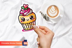 Kawaii Cake Sticker, Adorable Cake Sticker Product Image 1