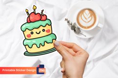 Kawaii Cake Sticker, Sweet Kawaii Sticker, Cake Sticker Product Image 1