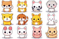 135 Kawaii Pets Illustration Collection Clipart SVG PNG Product Image 5