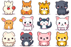 135 Kawaii Pets Illustration Collection Clipart SVG PNG Product Image 10