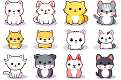 135 Kawaii Pets Illustration Collection Clipart SVG PNG Product Image 11