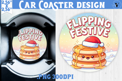Cute Christmas car coaster | Kawaii Pink Xmas Product Image 1