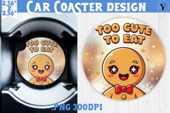 Cute Christmas car coaster | Kawaii Pink Xmas Product Image 1