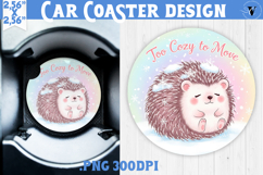 Cute Christmas car coaster | Kawaii Pink Xmas Product Image 1