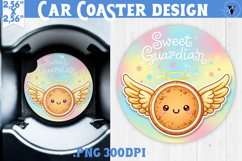 Cute Christmas car coaster | Kawaii Pink Xmas Product Image 1